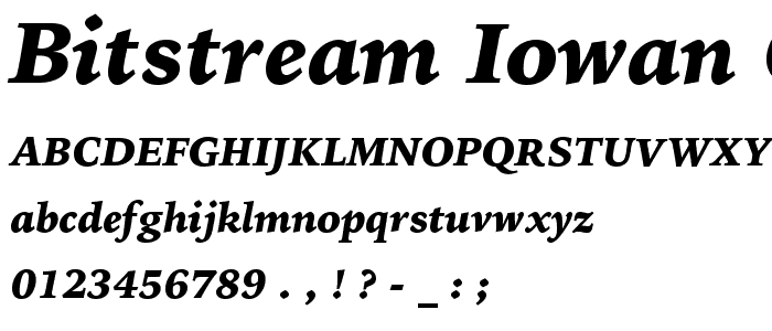 Bitstream Iowan Old Style Black Italic BT font