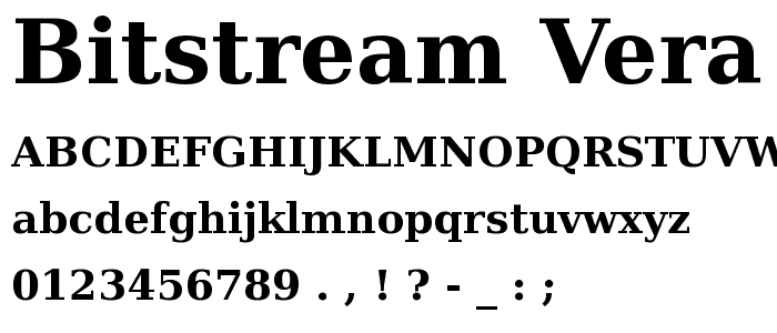 Bitstream Vera Serif Bold font