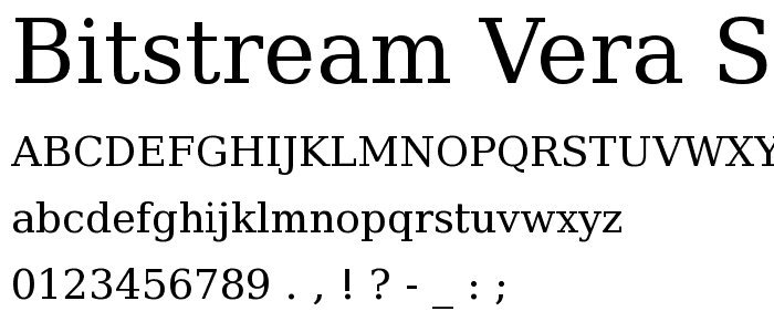 Bitstream Vera Serif font