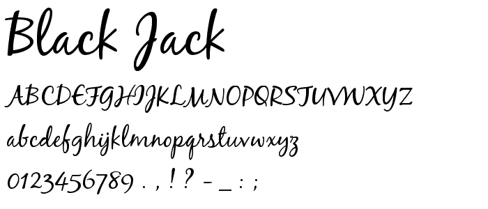 Black Jack font