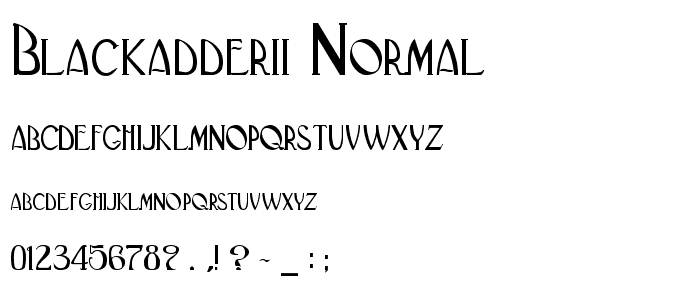 BlackAdderII-Normal font