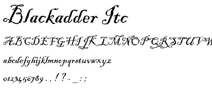 Blackadder ITC font