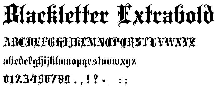 Blackletter ExtraBold police