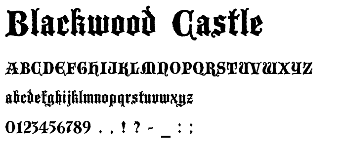 Blackwood Castle font