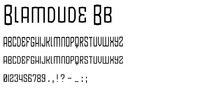 BlamDude BB font