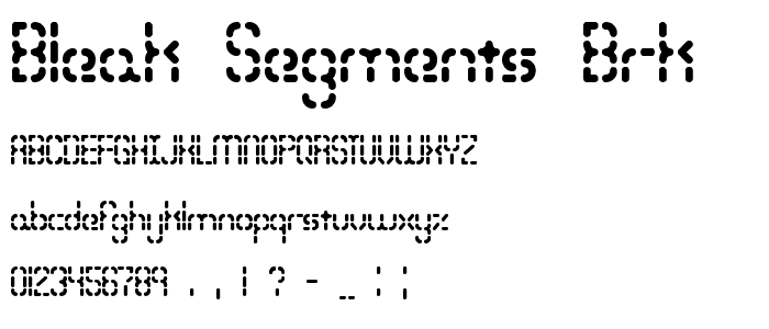 Bleak Segments BRK font