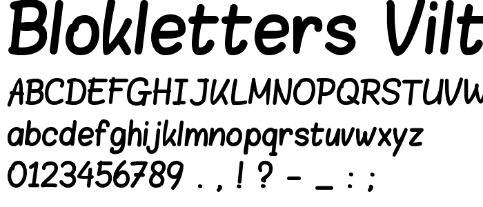 Blokletters Viltstift font