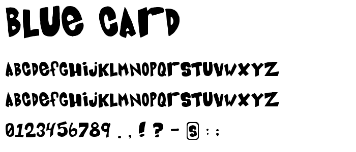 Blue Card font