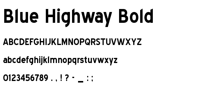 Blue Highway Bold police