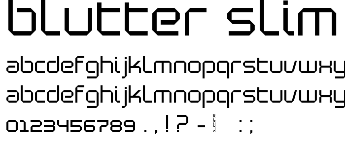 Blutter Slim font