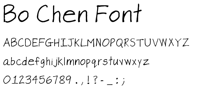 Bo Chen Font police