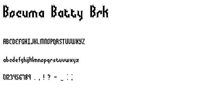 Bocuma Batty BRK font