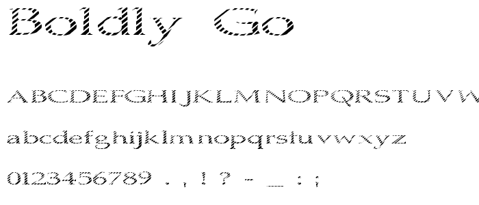 Boldly Go font