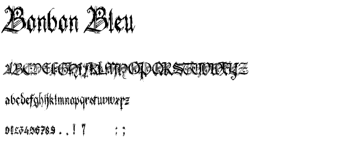 Bonbon Bleu font