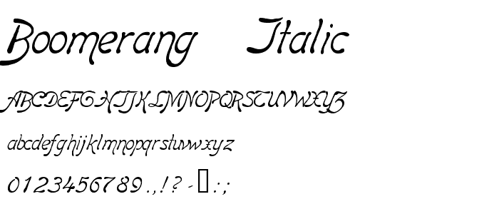 Boomerang     Italic police