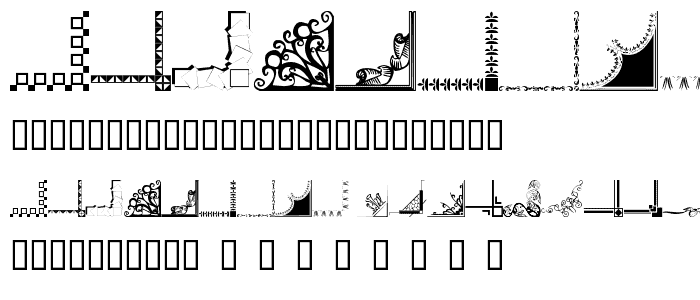 Border Corners 2 font