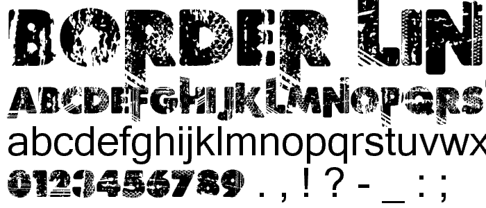 Border Line font