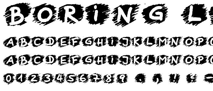 Boring Lesson font