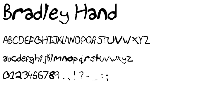 Bradley Hand Font : Script Handwritten : pickafont.com