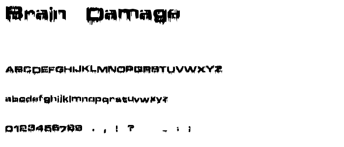 Brain Damage font