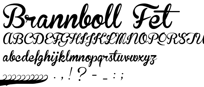 Brannboll Fet font