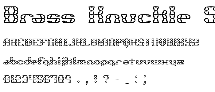 Brass Knuckle Star BRK font