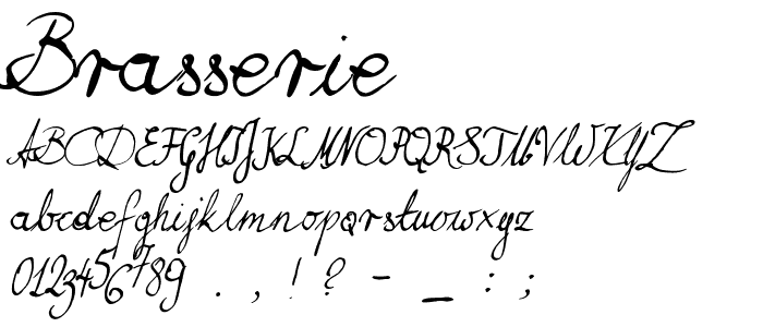 Brasserie  font