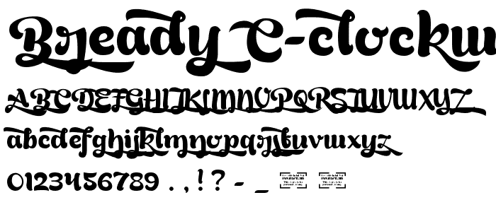 Bready C-Clockwise Demo font