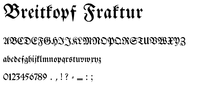 Breitkopf Fraktur police