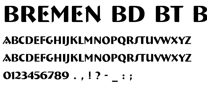 Bremen Bd BT Bold font