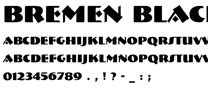 Bremen Black BT font