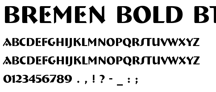 Bremen Bold BT font