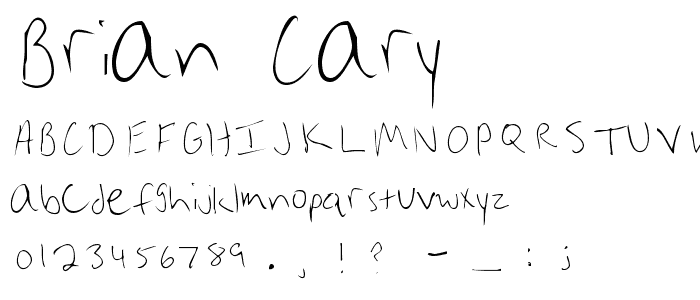 Brian Cary font