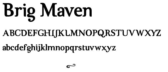 Brig Maven font