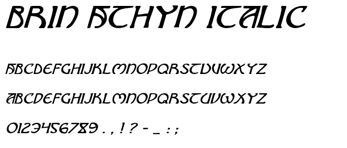 Brin Athyn Italic font