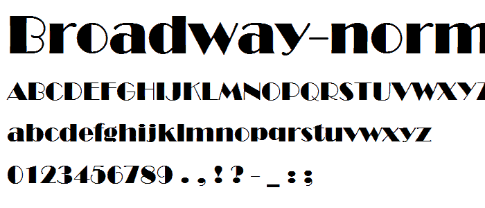 Broadway-Normal font