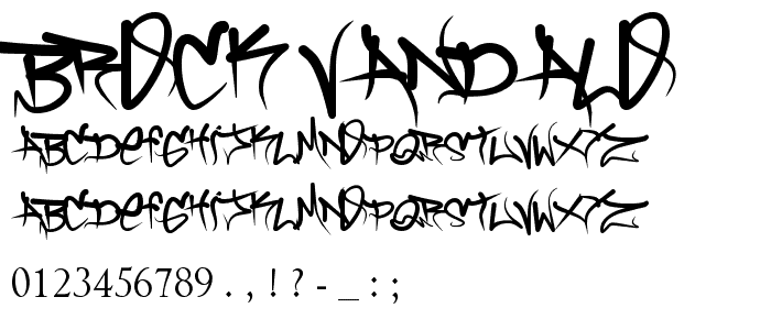 Brock Vandalo font