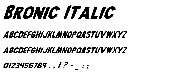 Bronic Italic font