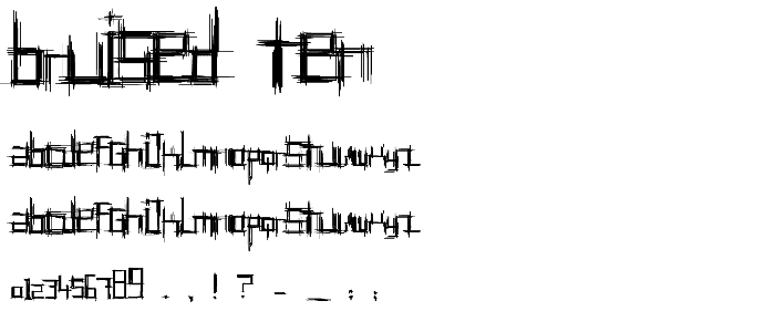 Bruised Ten font