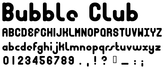 Bubble Club font