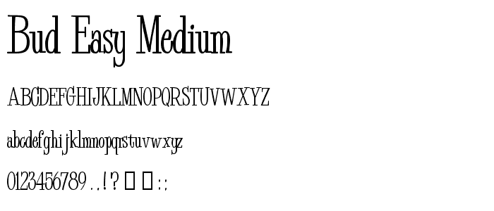 Bud Easy Medium font