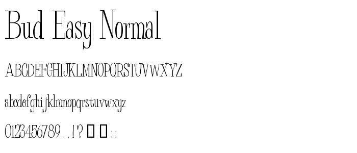 Bud Easy Normal font