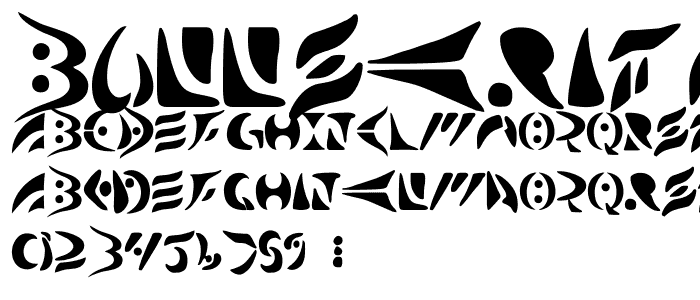 Bullskrit NFI font