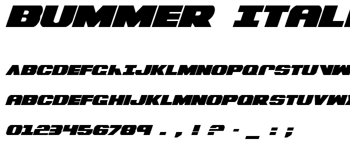 Bummer Italic font