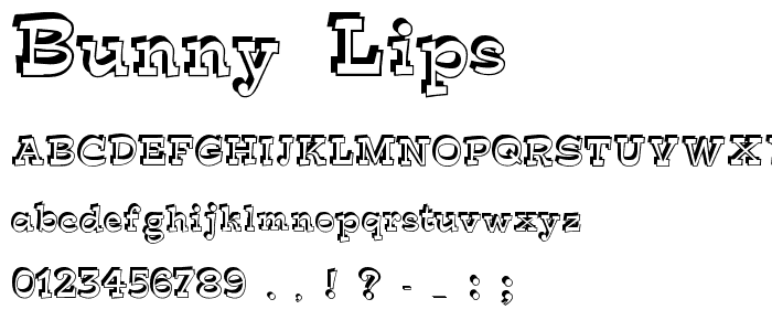 Bunny Lips font