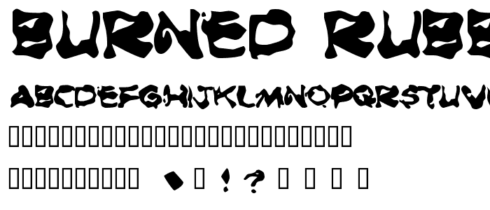 Burned Rubber Black font