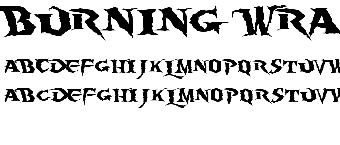 Burning Wrath font