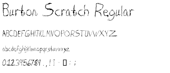 Burton Scratch Regular font