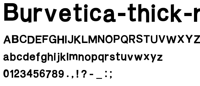 Burvetica Thick NC font