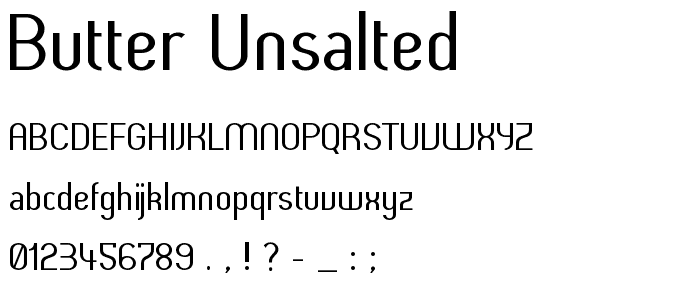 Butter unsalted font